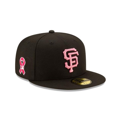 Black San Francisco Giants Hat - New Era MLB Mother's Day 59FIFTY Fitted Caps USA7501824